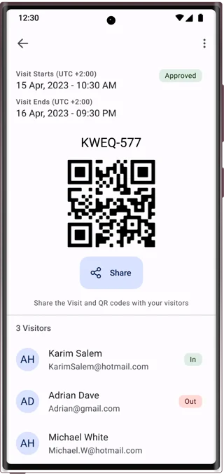 Visitor Management Android